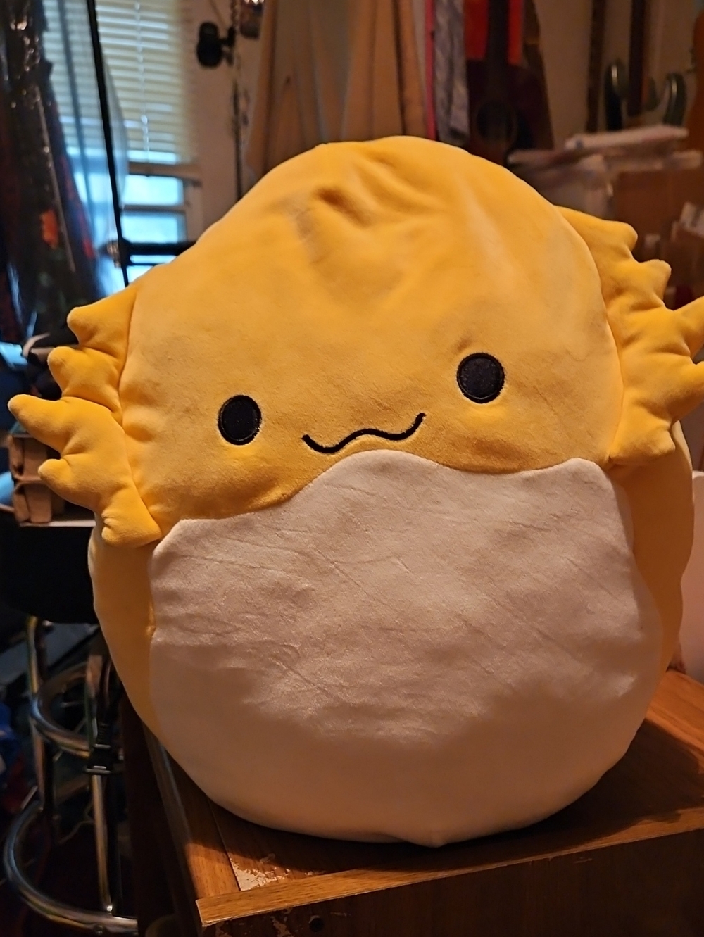 Squishmallows Yellow Axolotl Plush with Cream Belly